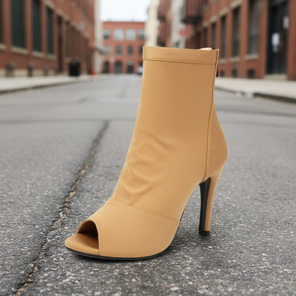High-heeled Women's Stiletto Boots With Fishmouth. 