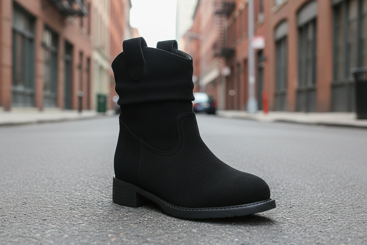 Suede Slimming Chunky-heel Fashion Ankle Boots For Women 