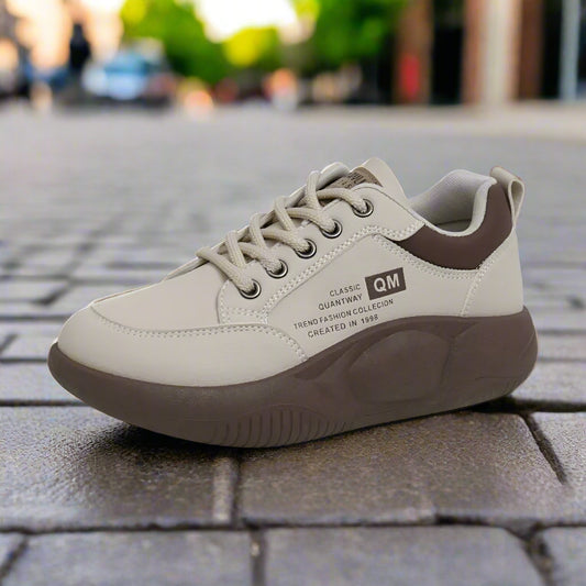 Lace Up Round Toe Platform Sneakers  Sneakers
