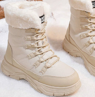 Chaussures à semelle épaisse doublées en polaire pour femmes – Chaussures d'hiver chaudes et confortables