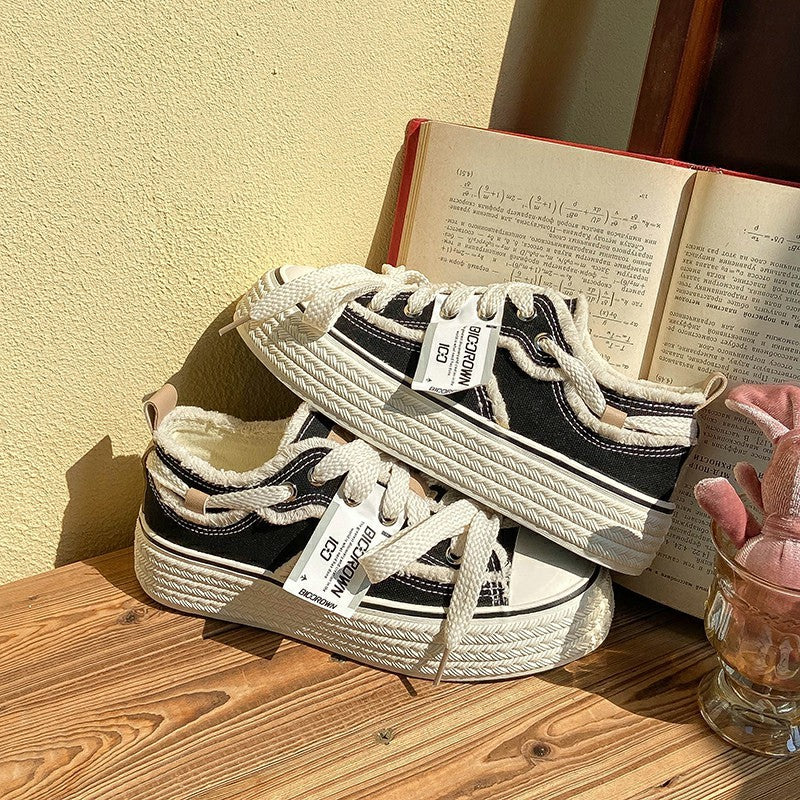 Fall Classic Style Canvas Shoes Women's Low-top  Sneakers