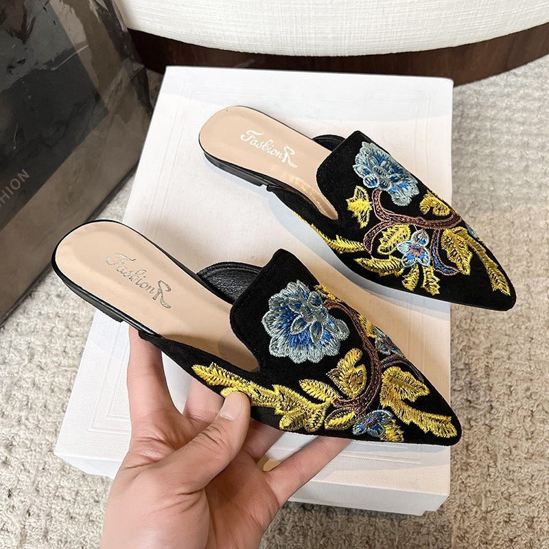 Baotou Embroidered Slippers Women's Summer National Style Fashion  casual slippers