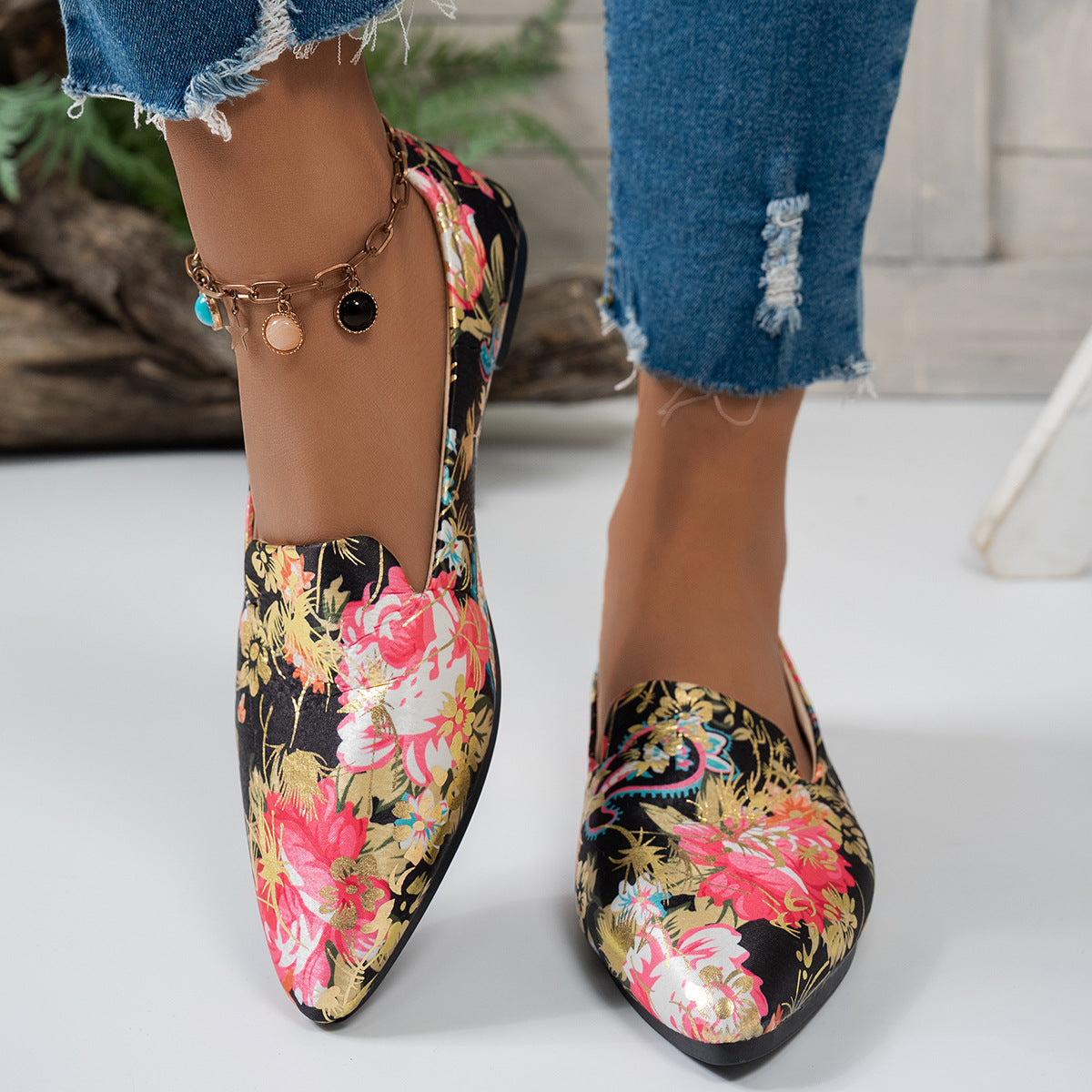 Casual Flat Pointed Toe Women's Thin Shoes CJ