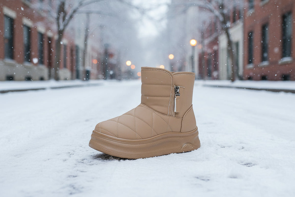 Womens Casual Warm Fleece-lined Snow Boots 