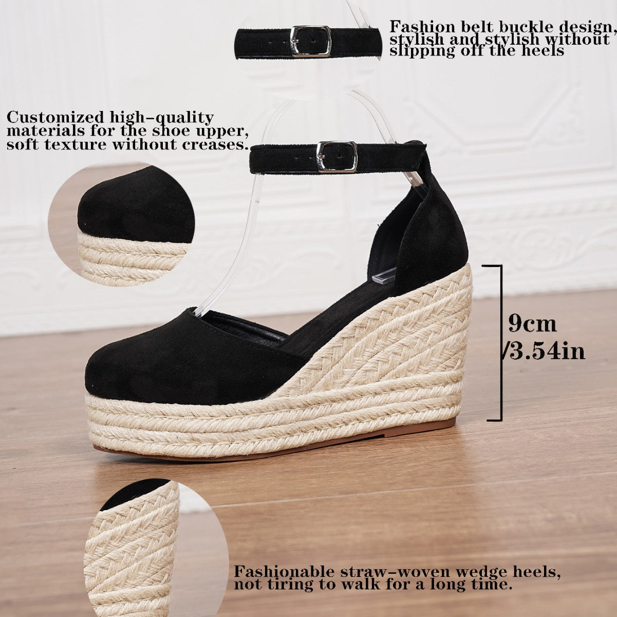 Platform Espadrille Sandals With Ankle Strap 