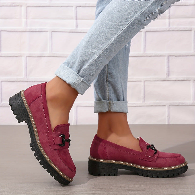 Women's Loafers With Horsebit Decoration 