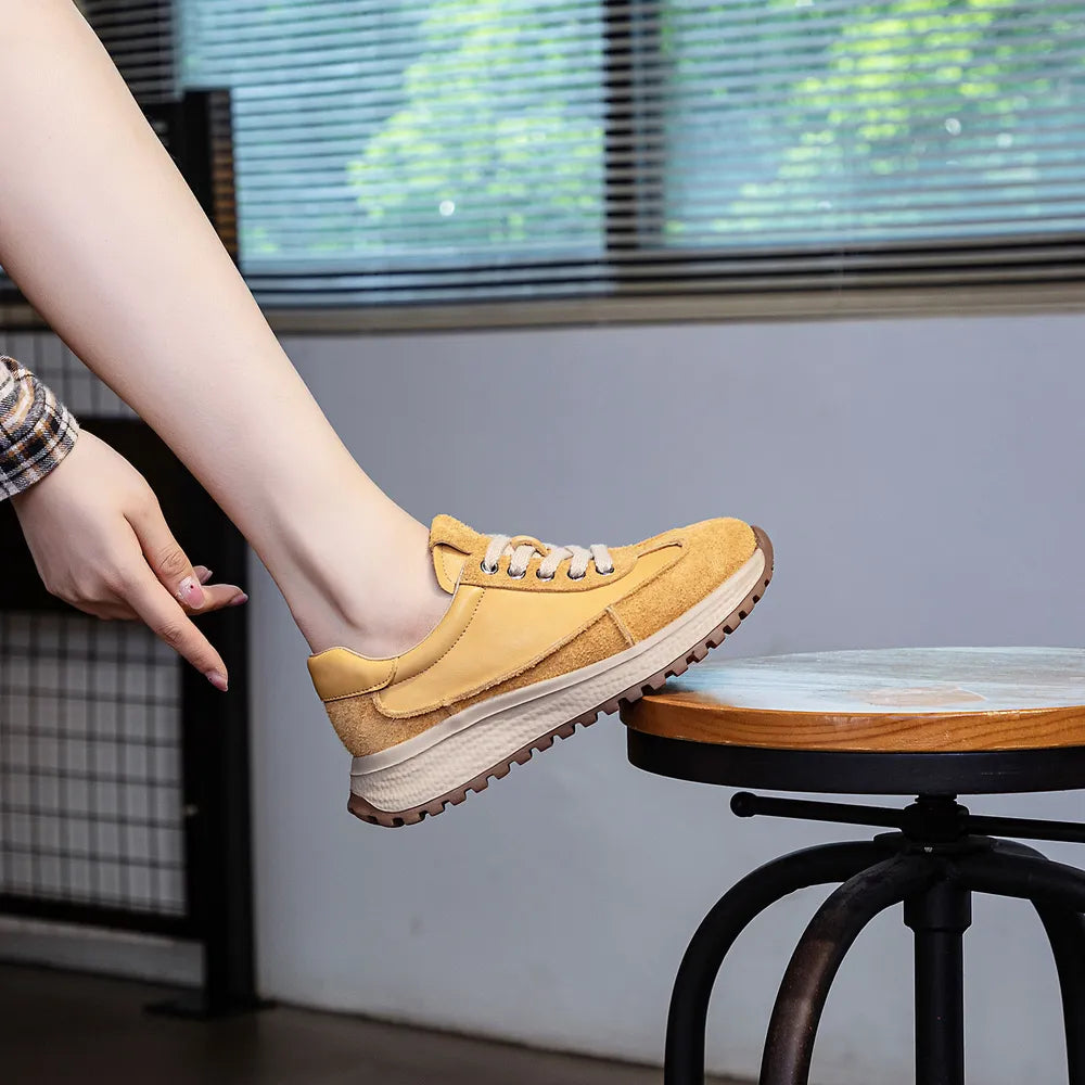 Spring new thick soled small waist casual sports shoes for women versatile women's shoes  walking shoes