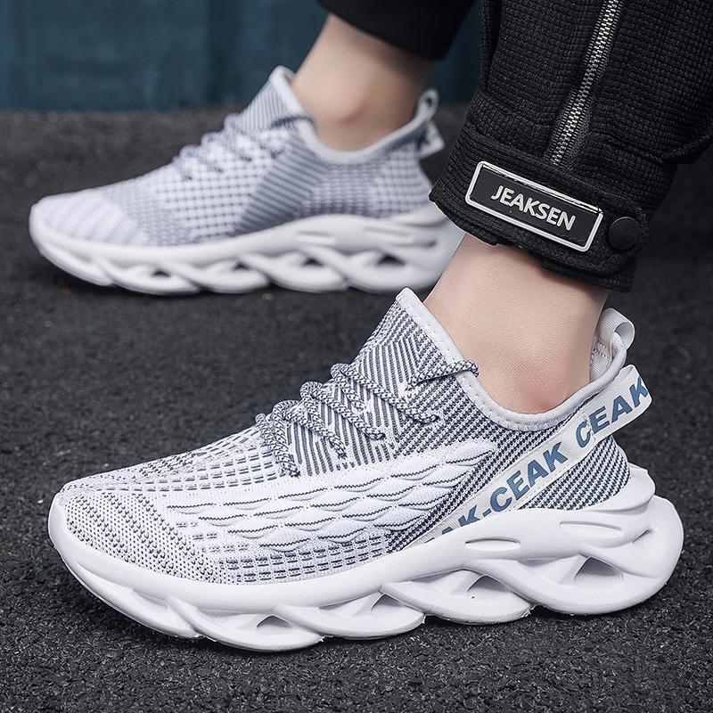 Flyknit mesh shoes for men lightweight and casual trendy shoes  walking shoes