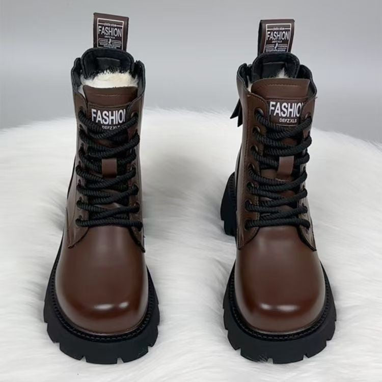 Womens Stylish Padded Insulated Boots With Thick Soles 