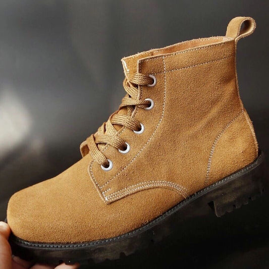 Fluffy Breathable Construction-Site Protective Big-Head Safety Shoes