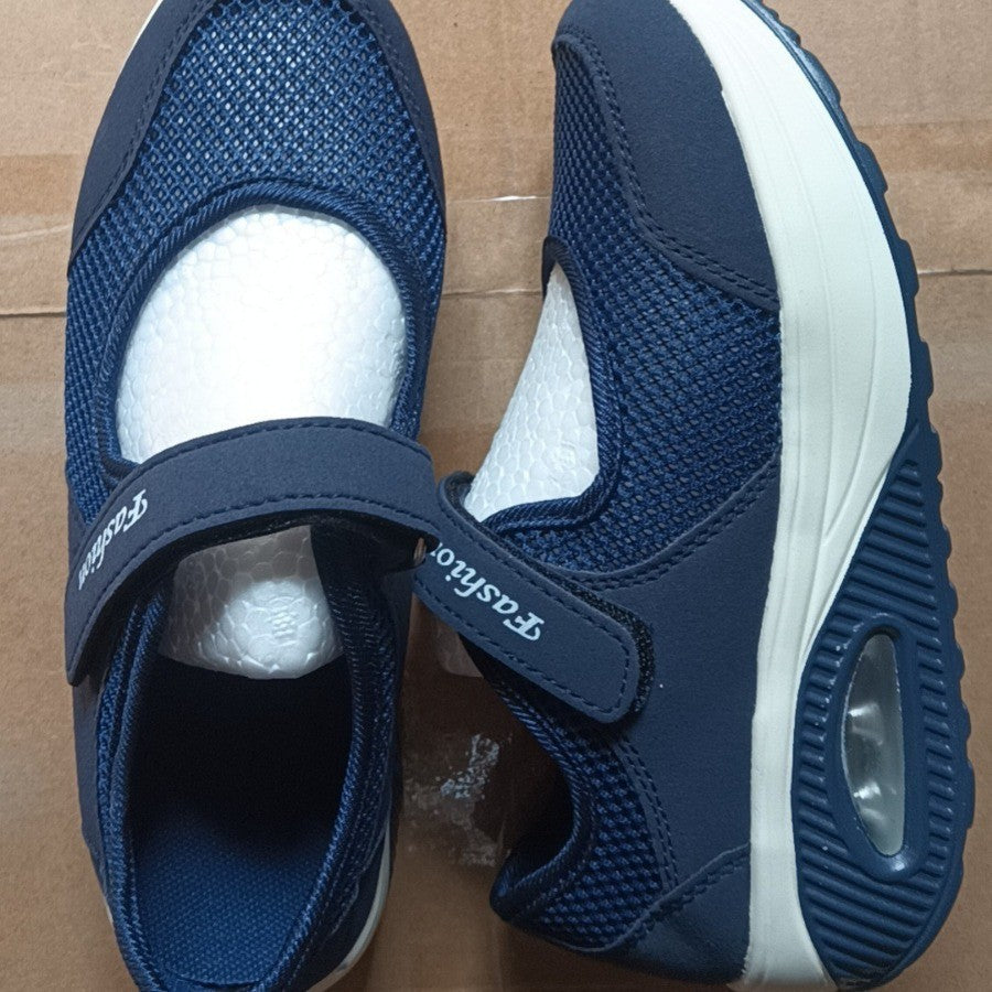 Outdoor large-size mesh shoes rocking shoes women's shoes air cushion mesh shoes sneakers foot covers  walking shoes