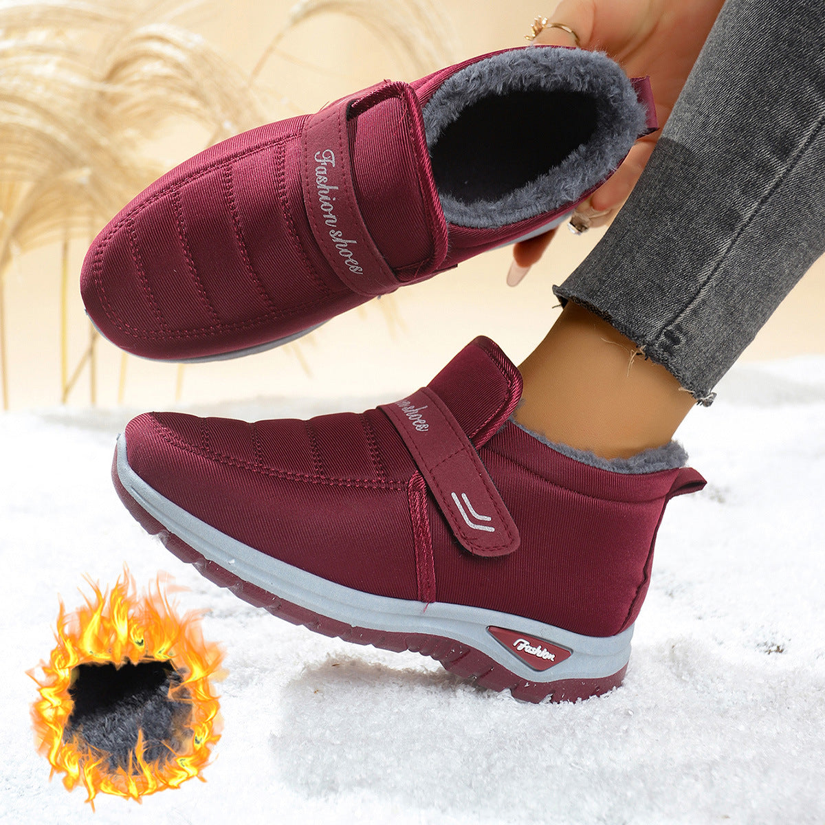 Fleece-lined Insulated Snow Boots 