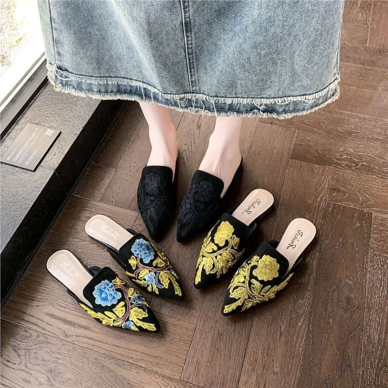 Baotou Embroidered Slippers Women's Summer National Style Fashion  casual slippers