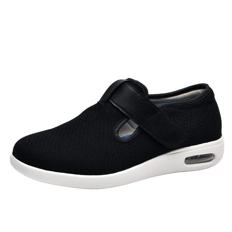 Summer and autumn styles with added fat and widened elderly shoes healthy walking and casual shoes for women easy to put on and take off adjustable shoes  walking shoes