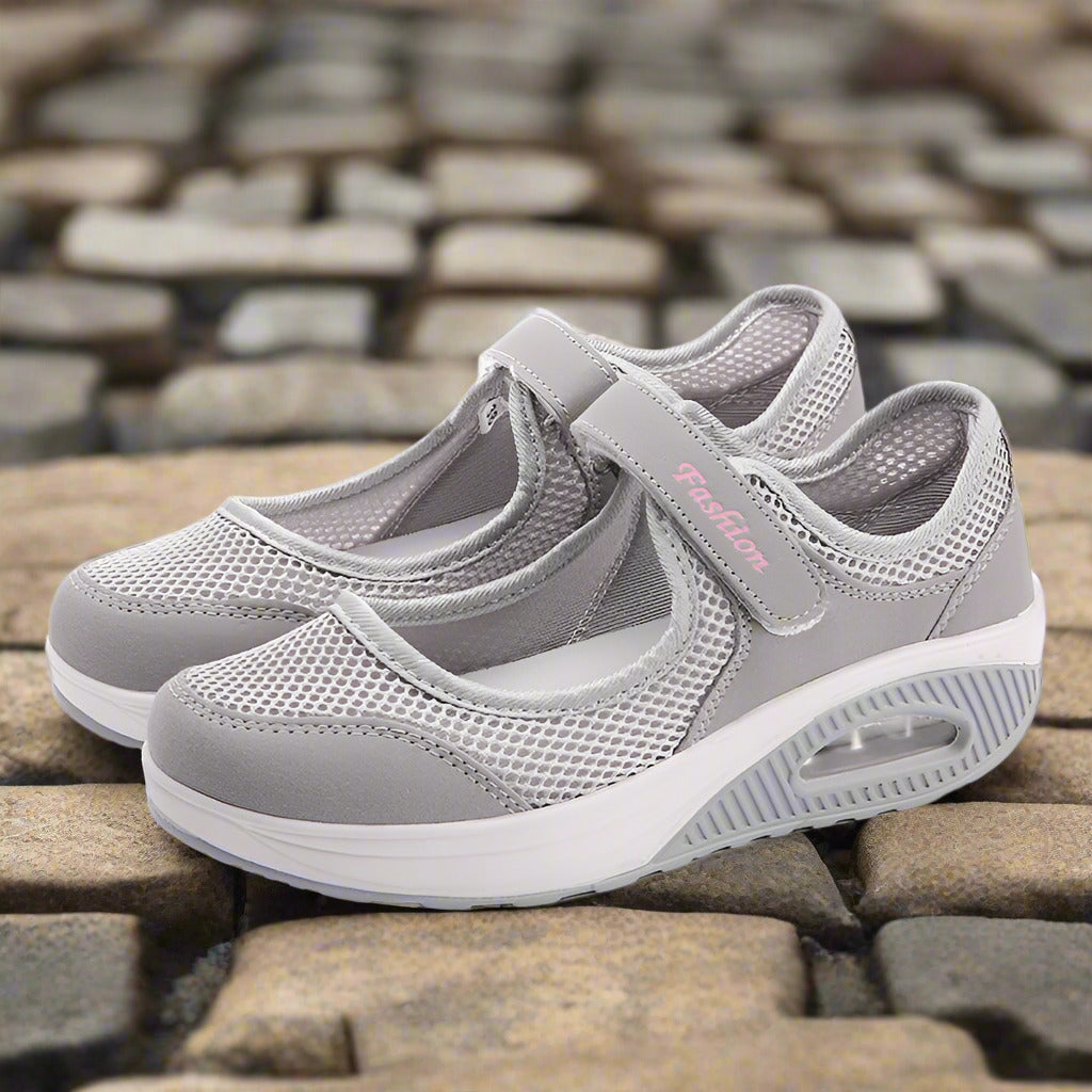 Outdoor large-size mesh shoes rocking shoes women's shoes air cushion mesh shoes sneakers foot covers  walking shoes