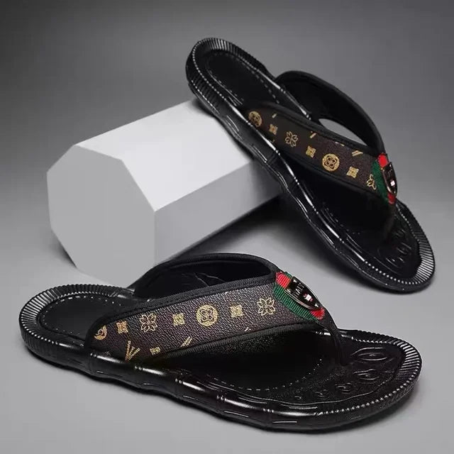 Summer Slippers Men Flip Flops Beach Sandals Non-slip Casual Flat Shoes Slippers Indoor House Shoes for Men Outdoor Slides  casual slippers