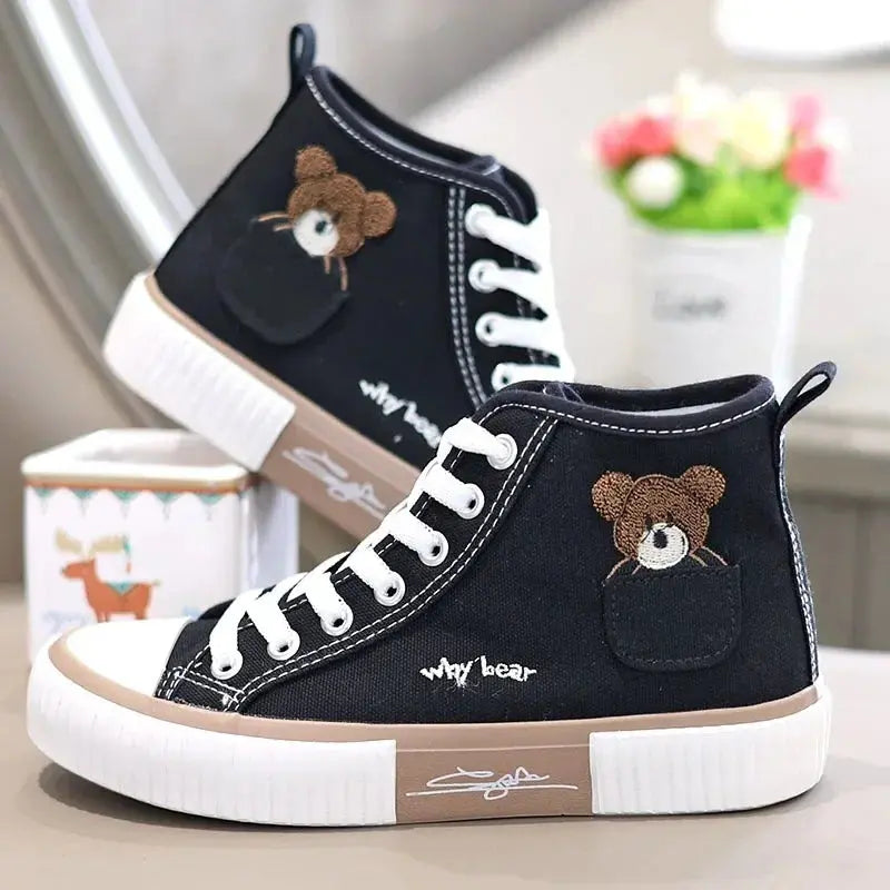 Cute Canvas Shoes Women Breathable Sneakers Brand Sport Shoes for Woman Casual Vulcanized Shoe Flats High Top Zapatos Mujer  Sneakers