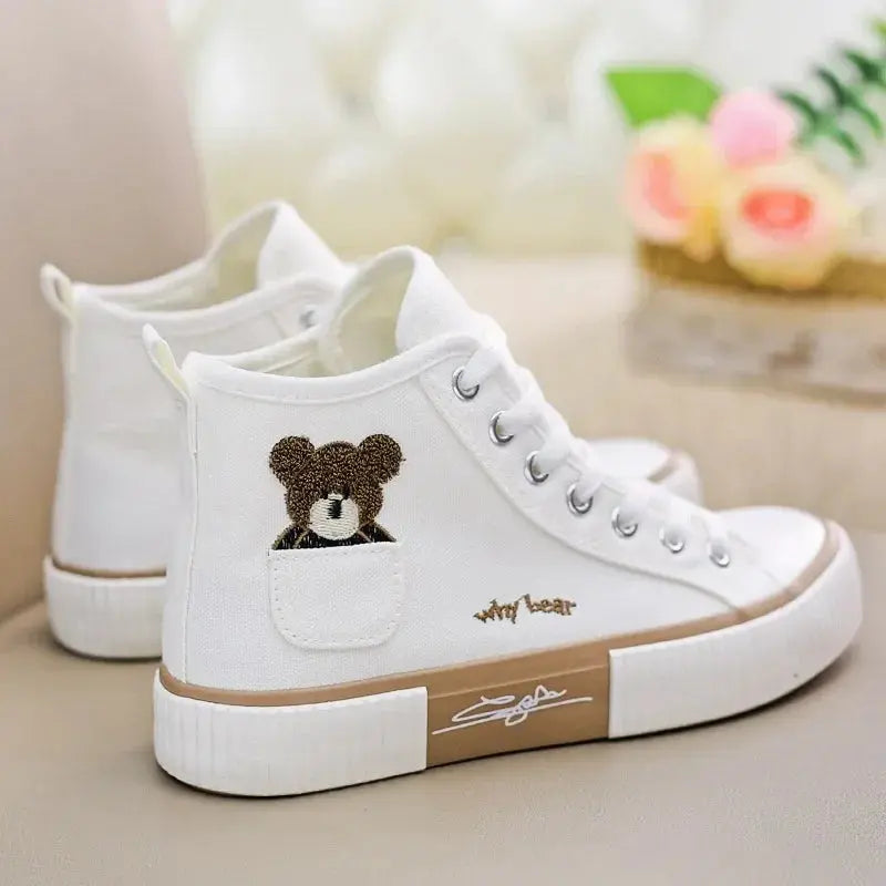 Cute Canvas Shoes Women Breathable Sneakers Brand Sport Shoes for Woman Casual Vulcanized Shoe Flats High Top Zapatos Mujer  Sneakers