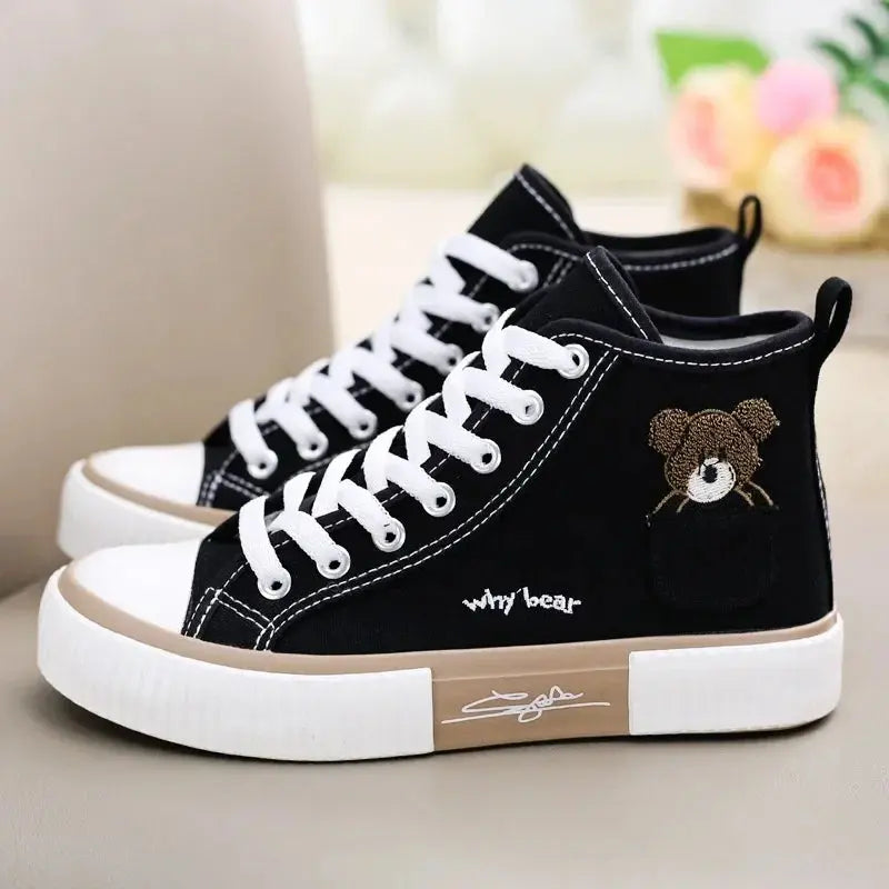 Cute Canvas Shoes Women Breathable Sneakers Brand Sport Shoes for Woman Casual Vulcanized Shoe Flats High Top Zapatos Mujer  Sneakers