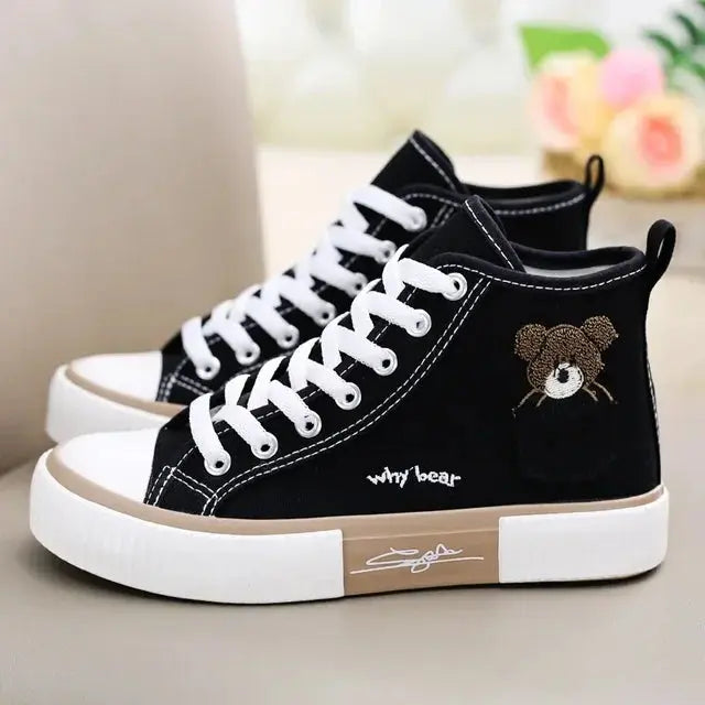 Cute Canvas Shoes Women Breathable Sneakers Brand Sport Shoes for Woman Casual Vulcanized Shoe Flats High Top Zapatos Mujer  Sneakers