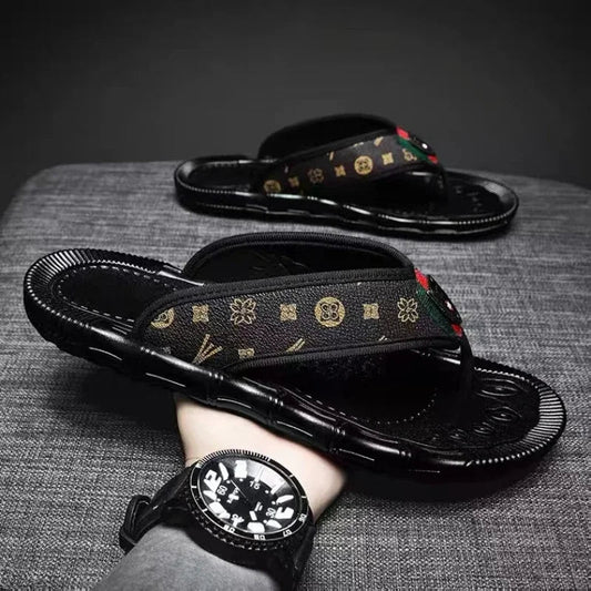 Summer Slippers Men Flip Flops Beach Sandals Non-slip Casual Flat Shoes Slippers Indoor House Shoes for Men Outdoor Slides  casual slippers