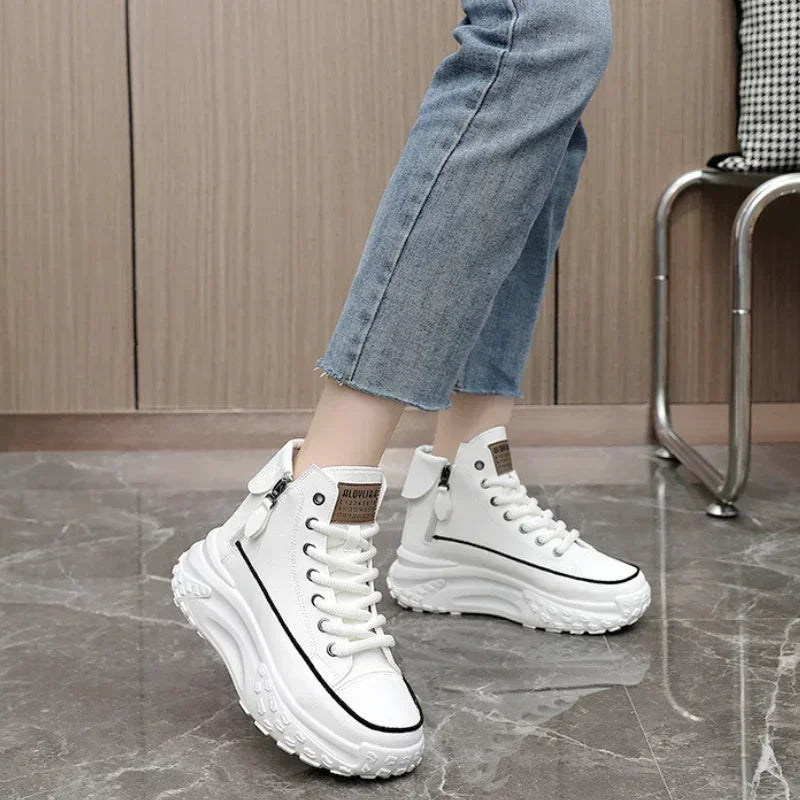 Women's Sneakers Luxury Fashion Womens Boots High-top Platform Casual Shoes New Female Outdoor Running Shoes Zapatillas De Mujer  Sneakers