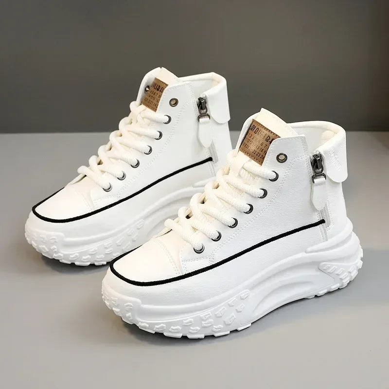 Women's Sneakers Luxury Fashion Womens Boots High-top Platform Casual Shoes New Female Outdoor Running Shoes Zapatillas De Mujer  Sneakers