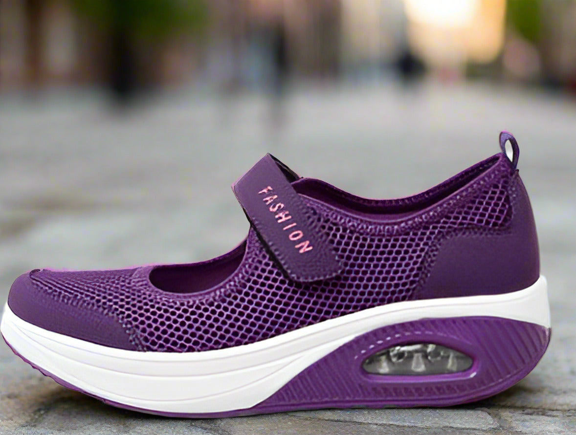 Outdoor large-size mesh shoes rocking shoes women's shoes air cushion mesh shoes sneakers foot covers  walking shoes