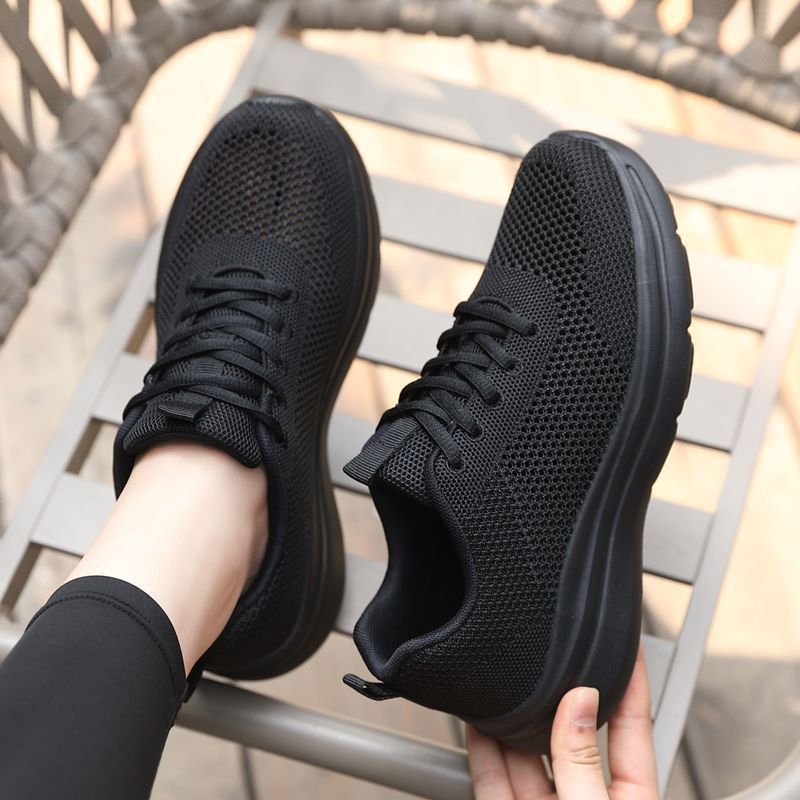 Hollow out breathable mesh casual sports shoes for women with soft soles lightweight running mesh shoes shoes  walking shoes