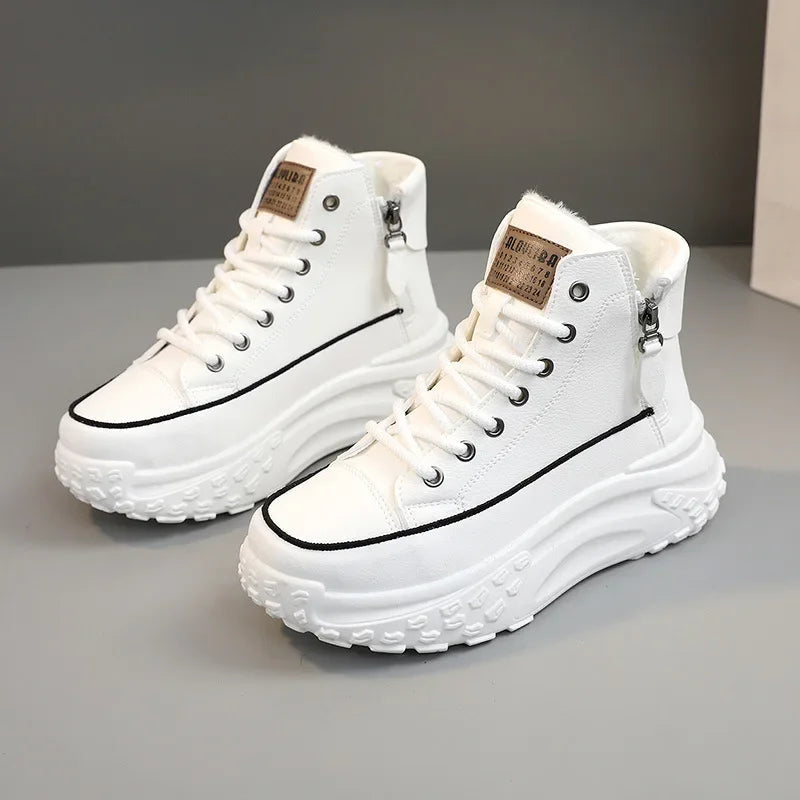 Women's Sneakers Luxury Fashion Womens Boots High-top Platform Casual Shoes New Female Outdoor Running Shoes Zapatillas De Mujer  Sneakers