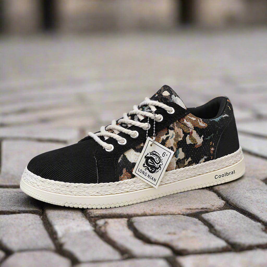 Trendy and versatile sports and leisure board shoes linen shoes  walking shoes