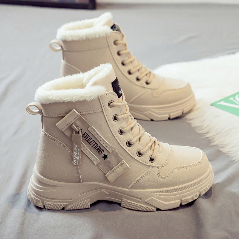 Plus Size Fleece-lined Warm Snow Boots Women  Boots