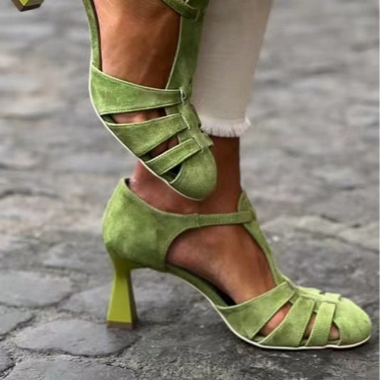 Fashion Suede Round Toe Women's Shoes Plus Size Breathable CJ