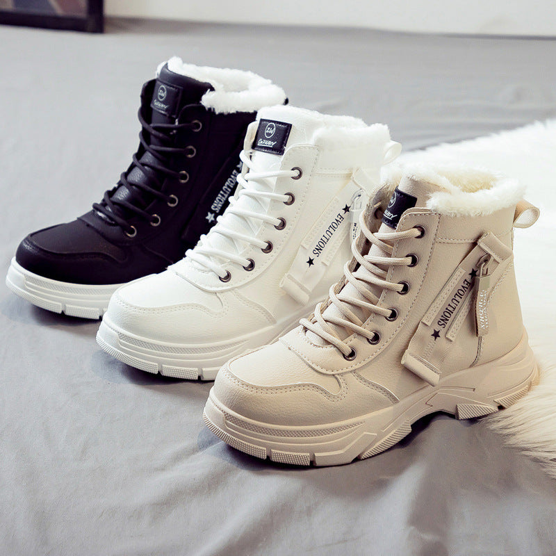 Plus Size Fleece-lined Warm Snow Boots Women  Boots