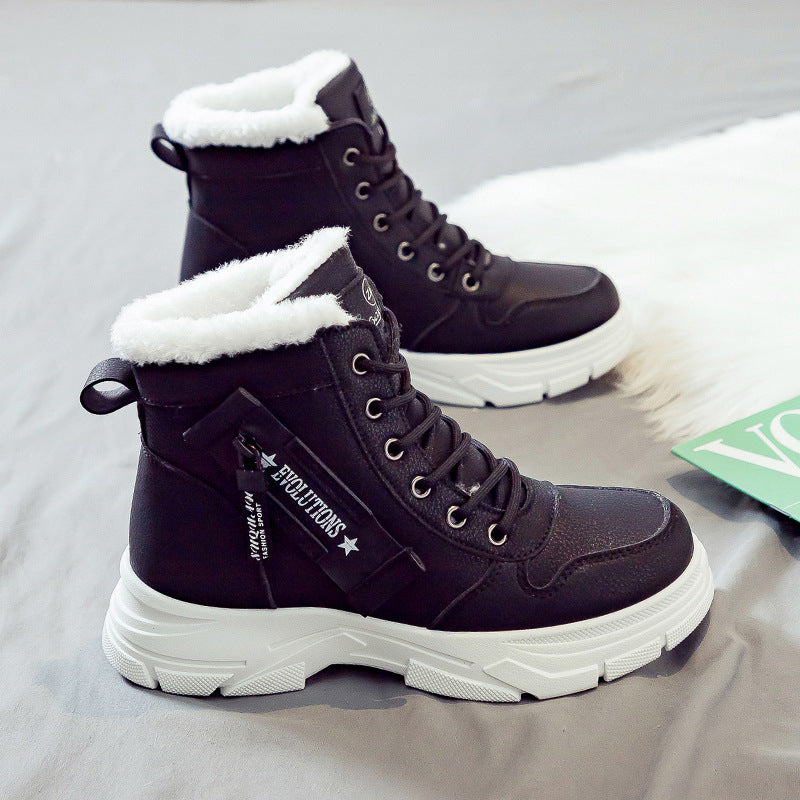 Plus Size Fleece-lined Warm Snow Boots Women  Boots