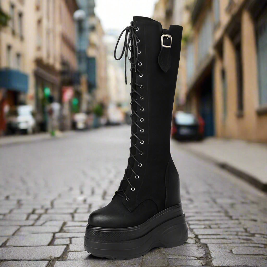 Thick Bottom Hight Increasing Martin Boots Casual All-matching  Boots
