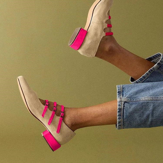 Leisure Low Heel Three Breasted Women's Shoes CJ