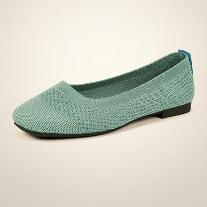 Large Size Flying Woven Women's Shoes Shallow Mouth Mesh Breathable CJ