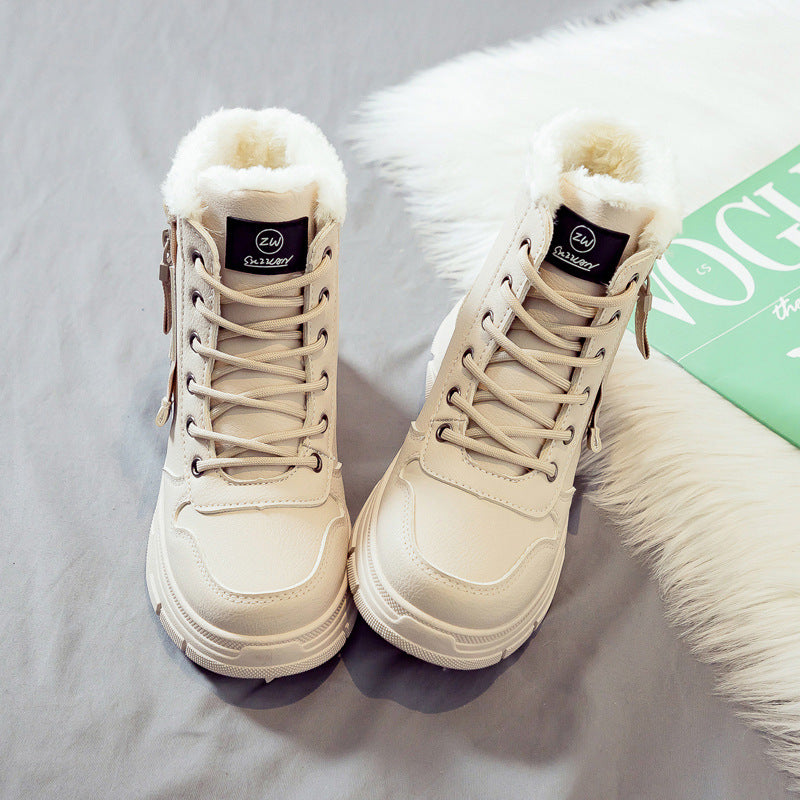 Plus Size Fleece-lined Warm Snow Boots Women  Boots