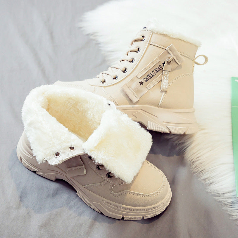 Plus Size Fleece-lined Warm Snow Boots Women  Boots