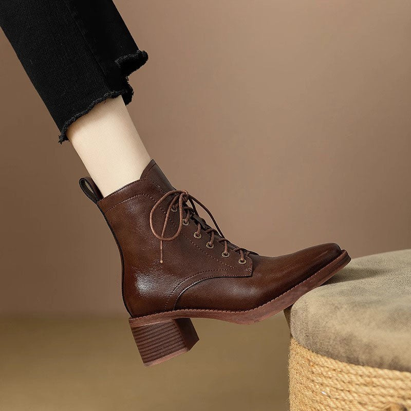 Women's French Elegant Pointed-toe Short Tube Boots  Boots