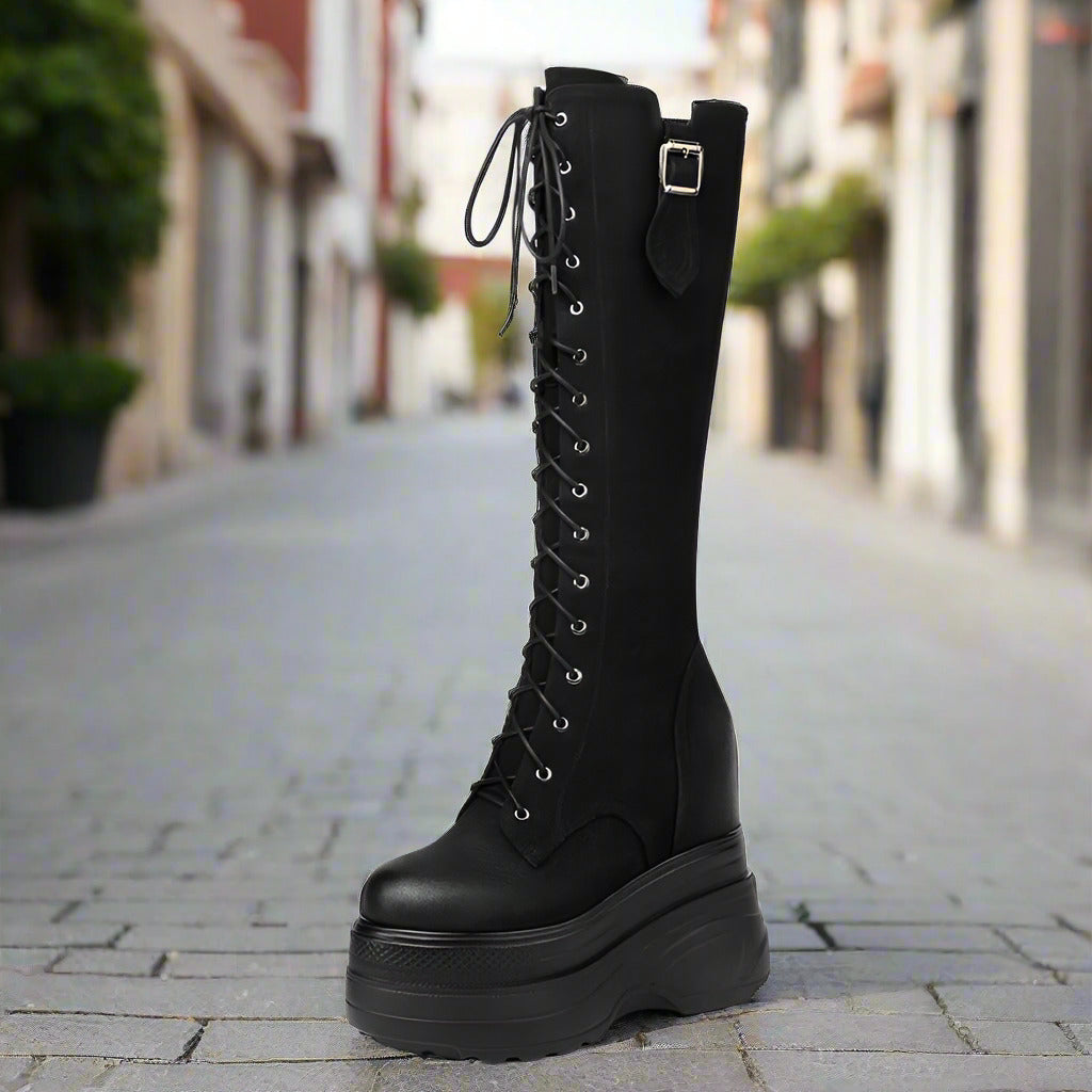 Thick Bottom Hight Increasing Martin Boots Casual All-matching  Boots