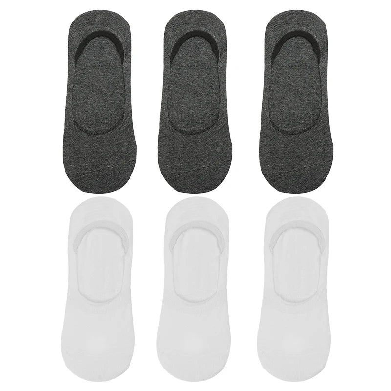 6-Pack Bamboo Invisible Low-Cut Socks | Breathable Boat Socks 