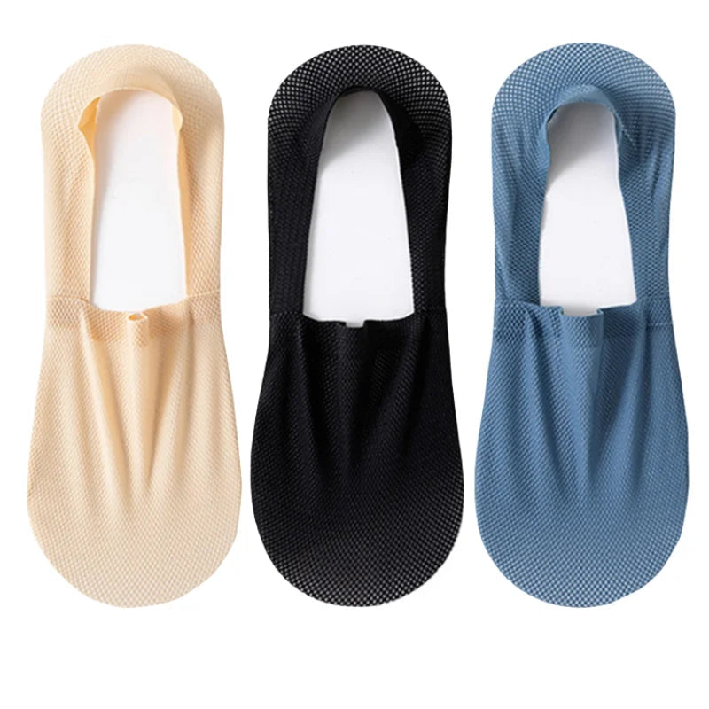 3-Pack Invisible Boat Socks – Breathable Low-Cut Socks 