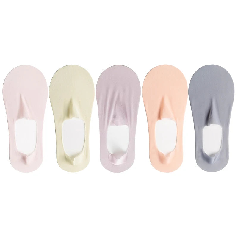 5-Pack Women’s Ultra Thin No-Show Socks | Invisible Boat Socks 