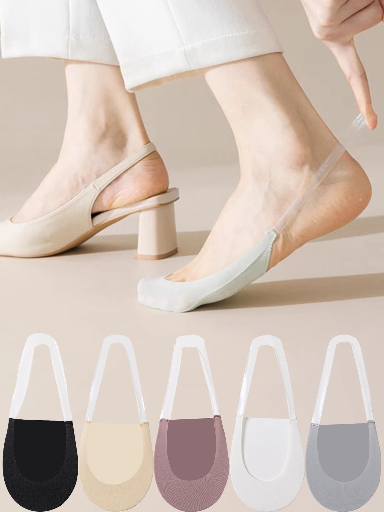 5-Pack Women’s Invisible Low-Cut Socks | Breathable Boat Socks