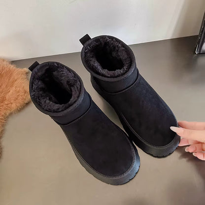 Botas de nieve de suela gruesa para mujer