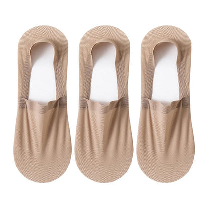 3-Pack Invisible Boat Socks – Breathable Low-Cut Socks 