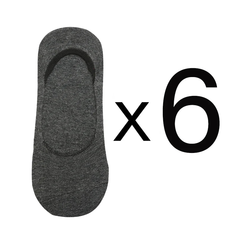 6-Pack Bamboo Invisible Low-Cut Socks | Breathable Boat Socks 