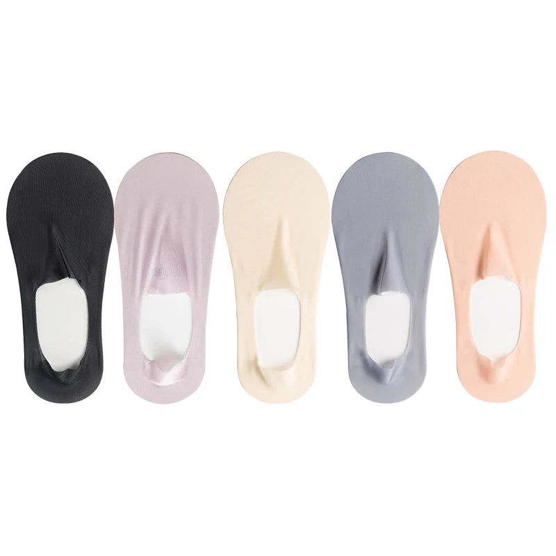 5-Pack Women’s Ultra Thin No-Show Socks | Invisible Boat Socks
